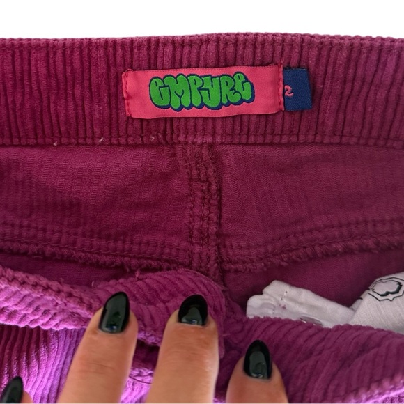 NWOT Empyre Tori 90's Berry Corduroy High Rise Straight Leg Skate Pants Size 2 - Picture 8 of 8
